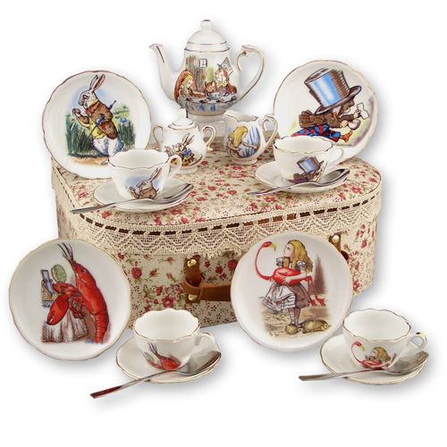 alice in the wonderland tea set