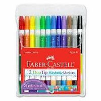 12 CT Duo TIP Washable Markers (24 Colors Total)