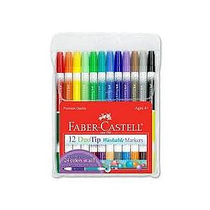 12 CT Duo TIP Washable Markers (24 Colors Total)
