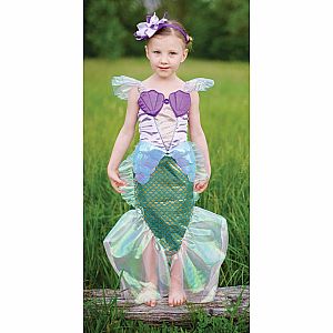 Blue Mermaid Dress + Headband Size 5-6