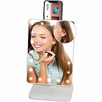 Vanity Mirror with Bluetooth Speaker in White