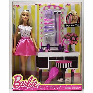 barbie hair styling set