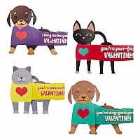 SUPER STRETCH PETS VALENTINE CARDS SET