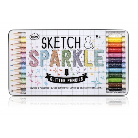 Sketch & Sparkle Glitter Color Pencils - Mary Arnold Toys