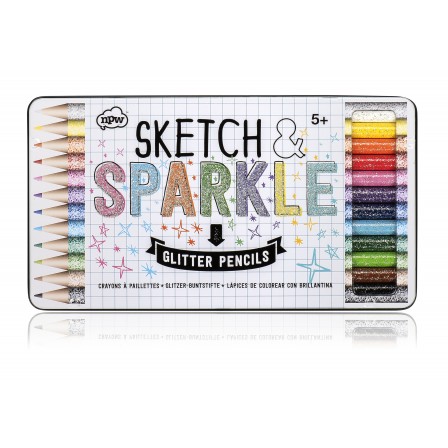 Sparkle colored store pencils