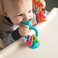pipSquigz Loops Teal or Orange Rattle & Teether